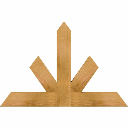 Ekena Millwork Saratoga Rough Sawn Timber Gable Bracket, Western Red Cedar, 36"W x 24"H x 2"D x 4"F, 16/12 Pitch GBW036X24X0204SAR00RWR